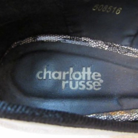 Charlotte Russe Lace Black Platform High Heels Shoe Size 5 - Picture 3 of 6